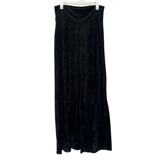 Vintage Y2K Silver Wear Burnout Velvet Wide Leg Cropped Pants Size S - Picture 1 of 6